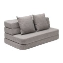 by KlipKlap 3 Fold Sofa 120 cm Multi Grey
