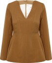Malina Ninni Cut Out Shoulder Hourglass Top   Brown   38