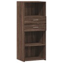  Hylle brun eik 50x42,5x124 cm konstruert tre