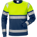 Fristads T-Shirt Lång Ärm 7519 Thv Klass 1 Varselgul/marinblå 2xl