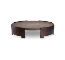 Quinto salongbord bronze finish grey oak
