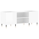  Hifi benk høyglans hvit 121x38x48 cm konstruert tre