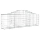 vidaXL Gabionkurver buede 15 stk 200x30x60/80 cm galvanisert jern