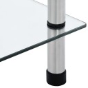 vidaXL Hylle 6 etasjer gjennomsiktig 40x40x160 cm herdet glass