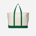 Ralph Lauren Logo-Embroidered Canvas Tote - Hillside Green/ Cream Grønn OS