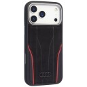 Audi R8 MagSafe Ekte Lær Mobildeksel til iPhone 17 Pro Max - Svart/Rød