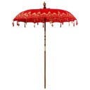 vidaXL Balinesisk Parasol Rød 185 x 185 x 260 cm