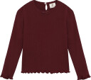 En Fant T Shirt Ls Pointelle   Burgundy   140