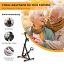 Pedaltrener for seniorer Treningsapparat for hånd 43 53 x 45 x 87 100 cm svart + oransje
