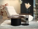 Lorvyn Sett med bord rundt 58/75 cm - Brun, svart