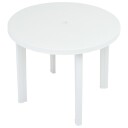 vidaXL Hagebord hvit 89 cm plast