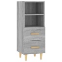 vidaXL Skjenk grå sonoma 34,5x34x90 cm konstruert tre