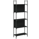  Bokhylle 5 etasjer svart 60,5x24x166,5 cm konstruert tre 8721012339149