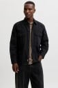 Jack & Jones Jjecolton Canvas Overshirt Ls Sn   Black   M