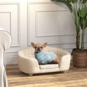 Northio Kremhvit Hundesofa Med Pute Små Dyr 70X47X30 cm