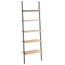 vidaXL Stigehylle 5 etasjer lysebrun og svart 64x34x185,5 cm