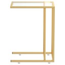 vidaXL Sidebord fo PC gjennomsiktig 50x35x65 cm herdet glass