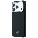 Mercedes skinnetui med delvis omslag i Iconic Line med MagSafe for iPhone 18 Pro / 17 Pro – svart
