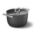 Smeg Kasserolle m/lokk 26 cm, Svart