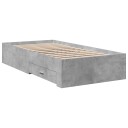  Sengeramme med skuffer betonggrå 75x190 cm konstruert tre 8721102620966