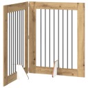 Vidaxl Foldbar Hundegitter Med Stativer 2 Stk. Artisan Eik 160.5 cm