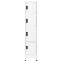 vidaXL Oppbevaringsskap hvit 38x45x180 cm stål