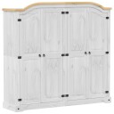  Garderobe Corona hvit 194x52x186 cm heltre furu