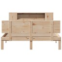  Seng med bokhylle uten madrass 140x200 cm heltre furu 3322632
