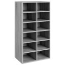 vidaXL Skohylle gr? sonoma 54x34x100,5 cm konstruert tre