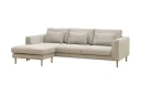Florenz 3 seters Venstrevendt L formet Sjeselongsofa i Chenille   Grå / Beige