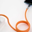 Dudao USB-kabel med USB-C til vinklet USB-C 120W 1m - Oransje