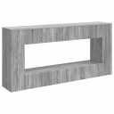 vidaXL Konsollbord Stripete Grå Sonoma 155 x 29 x 74 cm Konstruert tre
