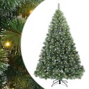  Kunstig juletre med 300 LED med stativ grønn 240 cm PE og PVC