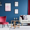 Salonbord i valnøtt med glassplate – moderne design