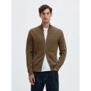 Selected Homme Dane Long Sleeve Knit Structure Full Zip Brun XL