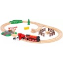 BRIO World Togbane m/ mektig rødt tog 71x50cm 36029