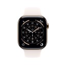 Apple Watch Series 11 GPS + Cellular 46mm Gold Titanium Case with Light Blush Sport Band   S/M