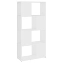 vidaXL Bokhylle/romdeler hvit 60x24x124,5 cm sponplate