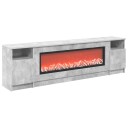vidaXL Elektrisk peis Betong 165 x 28,5 x 47 cm Konstruert tre