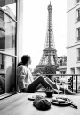 Breakfast in Paris Plakat Plakat / 100x150cm