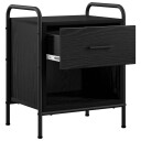vidaXL Nattbordskap Svart eik 40 x 30 x 50 cm Konstruert tre