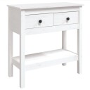 vidaXL Konsollbord hvit 75x35x75 cm heltre furu