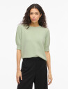 Vila Viril 2/4 Sleeve O Neck Knit Top   Noos   Green   L