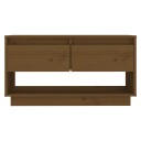 vidaXL TV-benk honningbrun 74x34x40 cm heltre furu