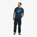 RevolutionRace Easy Graphic Logo T Shirt Herre Insignia Blue Størrelse:2XL   Herre > Overdeler > T skjorter
