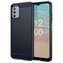 INCOVER Nokia G42 Brushed Carbon Fiber Plast Deksel - Blå