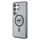 Karl Lagerfeld Button Choupette Head Printed Logo MagSafe Samsung Galaxy S25 Ultra case black