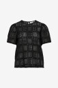 Vila Topp viNovira O neck S/S Top Svart