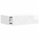 vidaXL Vegghengt Sidebord Høgglans hvit 59 x 34,5 x 17 cm
