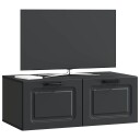  Vegghengt TV skap Svart 78,5 x 41 x 30 cm Konstruert tre